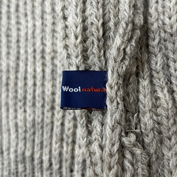 British Wool Dulyn Knitwear Cable Knit Cardigan | Leather Elbow Patches Large - Picture 10 of 10